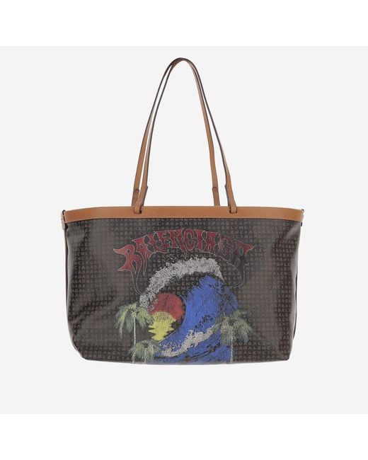 Balenciaga Multicolor Tote Bag Select Media Coated Canvas Cotton