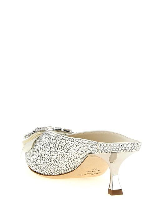 Jimmy Choo White 'Auria' Sabots