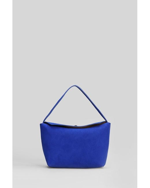 Christopher Esber Blue Turnlock Suede Mini Hand Bag