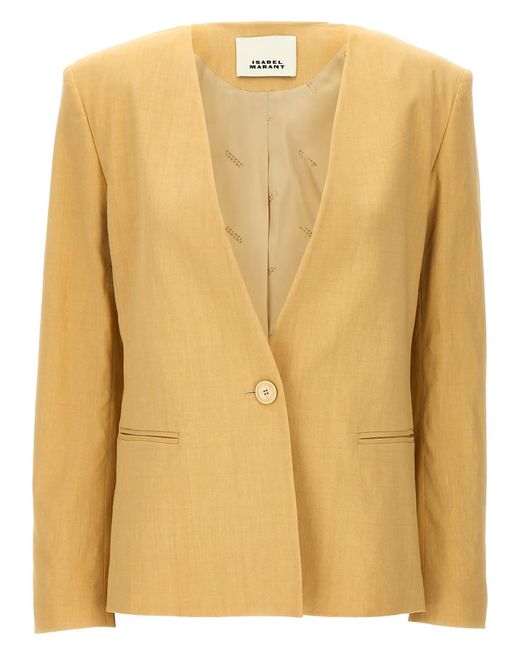 Isabel Marant Yellow Manzil Blazer And Suits