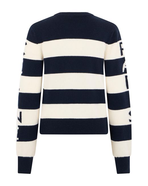 Céline Blue Crew Neck Sweater Wool