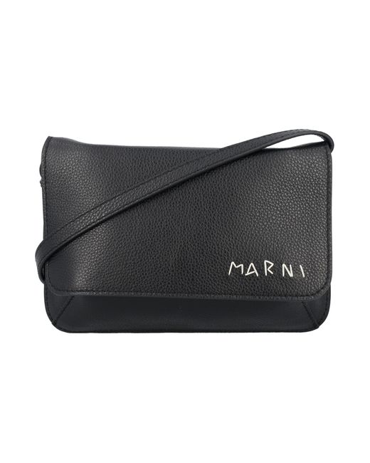 Marni Black Mending Shoulder Bag for men