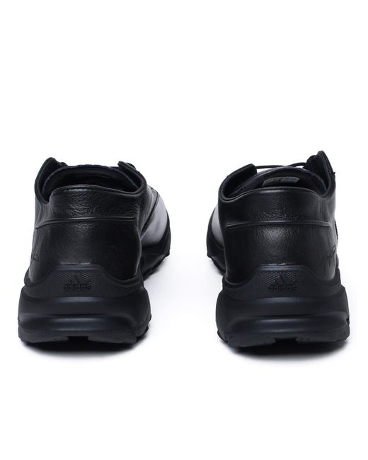 Y-3 Black Leather Sneakers for men