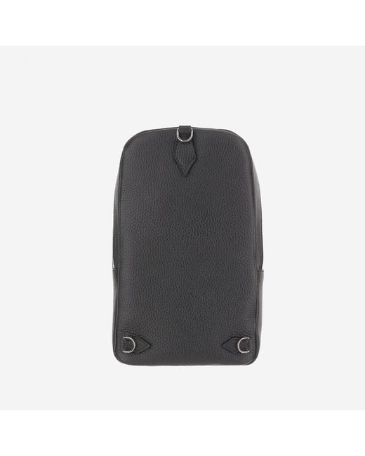 Montblanc Gray Shoulder Bag Leather Backpacks for men