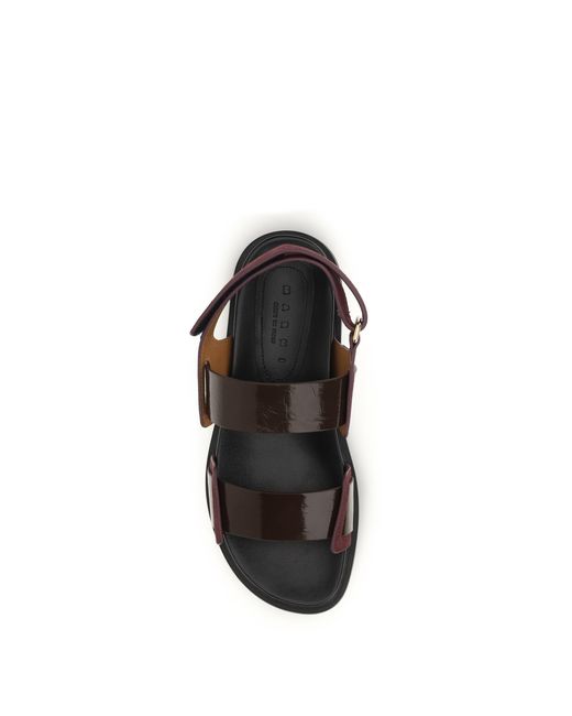 Marni White Double-Strap Fussbett Sandals