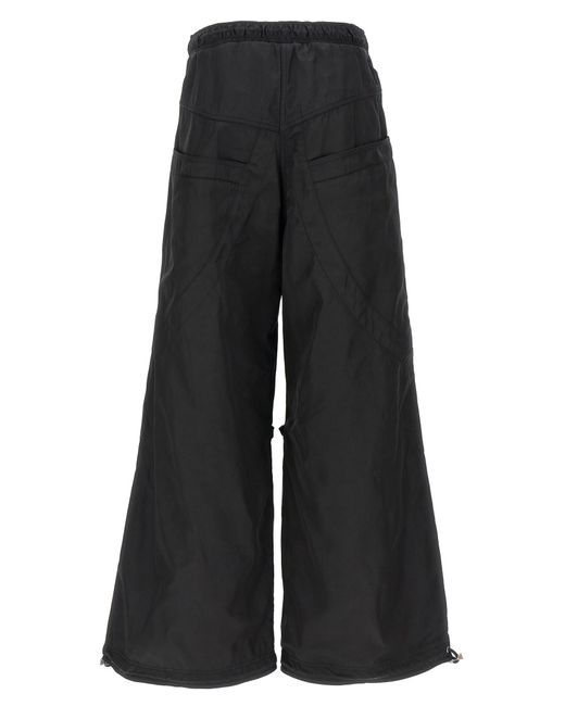 The Attico Black Relaxed-Fit Pants With Adjustable Drawstring
