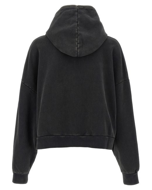 Entire studios Black Eternal Zip Washed Hoodie for men
