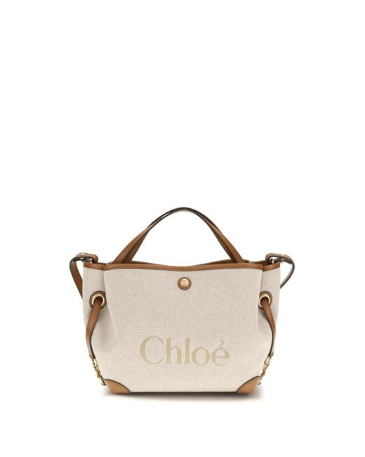 Chloé White Handbag Clover Fabric Handbags