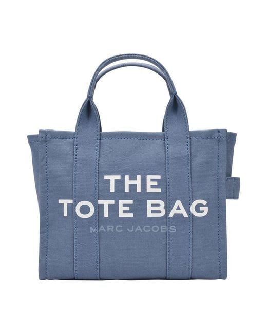 Marc Jacobs Blue Small Traveler Tote Bag Shadow Cotton Totes-Shopping-Bags