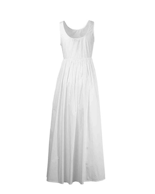 Emporio Armani White Long Cotton Dress