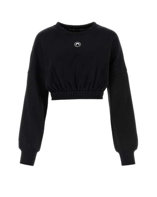 MARINE SERRE Black Sweatshirts
