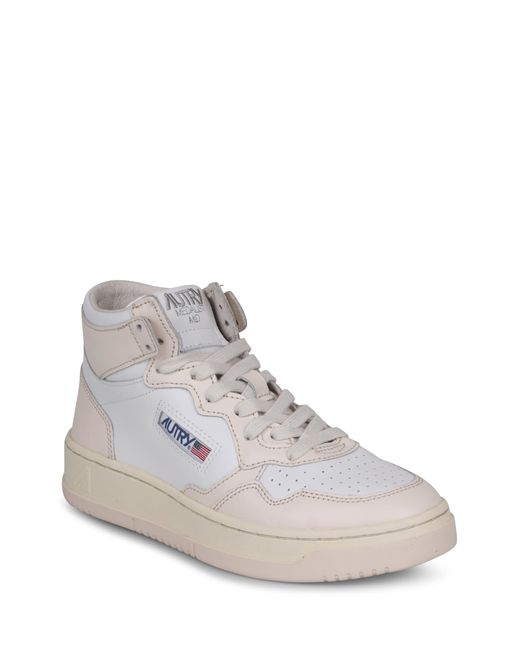 Autry White High-Top Lace-Up Sneakers