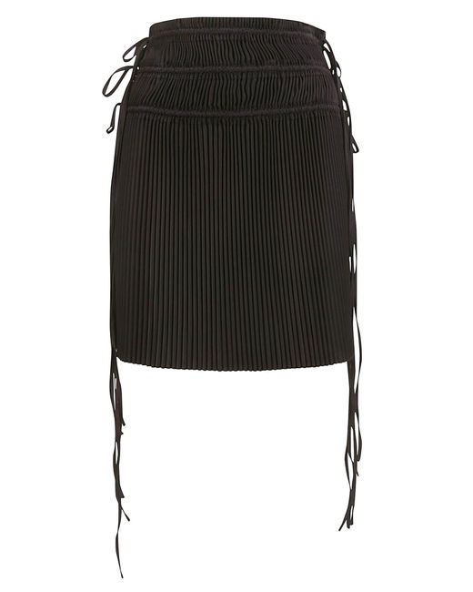 Helmut Lang Black Pleated Skirt
