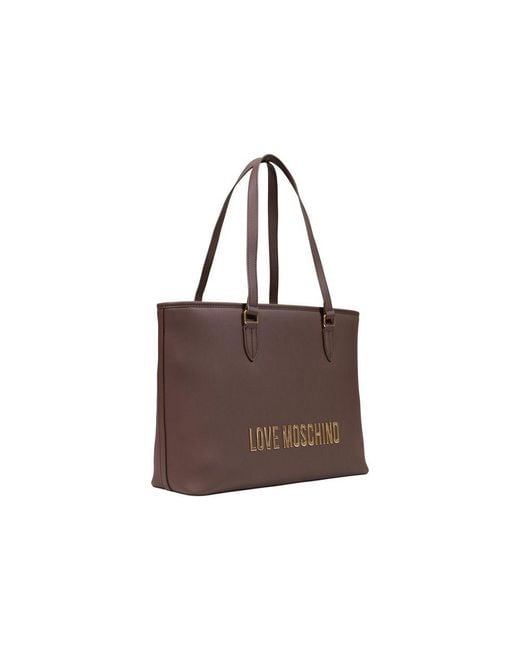 Love Moschino Brown Polyethylene Handbag Bag