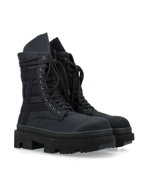 Rick Owens Black Army Megatooth Ankle Boot for men