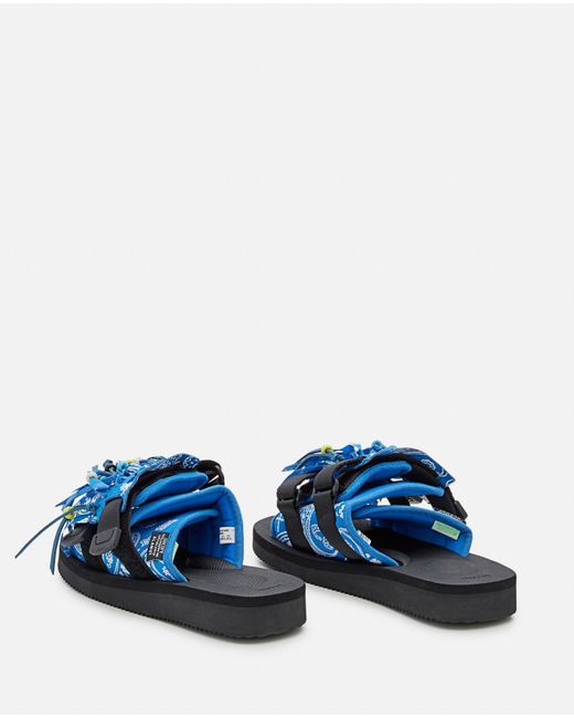 Alanui Blue Suicoke X Moto Fringed Slippers
