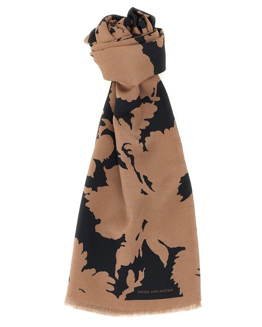 Dries Van Noten White Fancy Scarf
