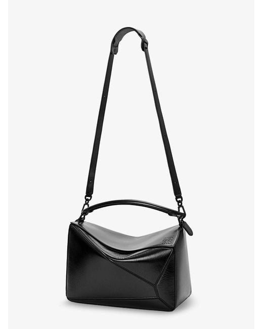 Loewe Black Puzzle Large Leather Bag for men