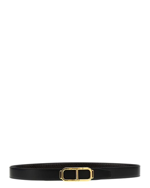 Tom Ford White Logo Reversible Belt for men