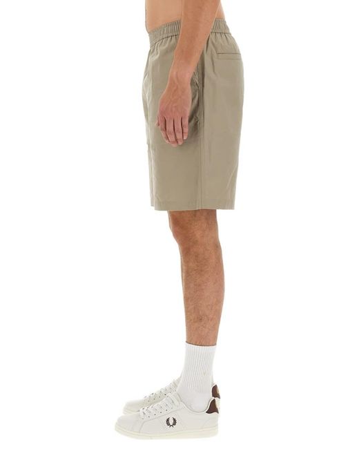 Fred Perry Natural Cotton Bermuda Shorts for men