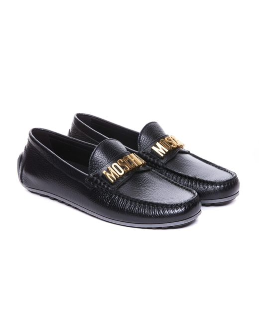 Moschino Black Flat Shoes for men
