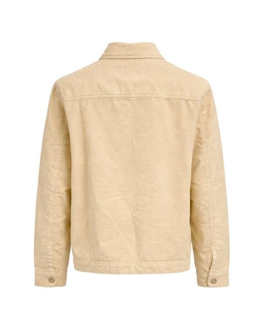 C P Company Natural Jacket Cotton-Linen for men