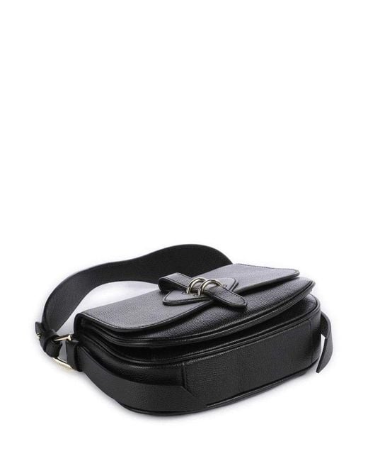 Coccinelle Black Handbag Micro Grainy Leather Bags Handbags
