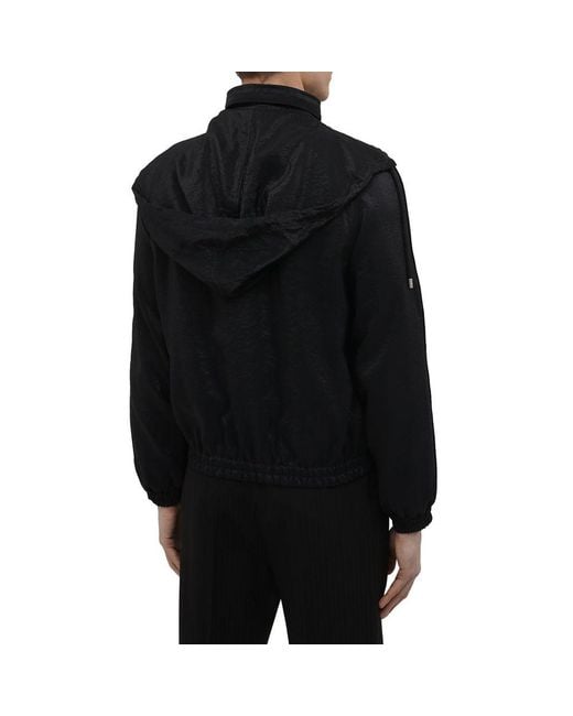 Saint Laurent Blue Black Polyamide Bomber for men