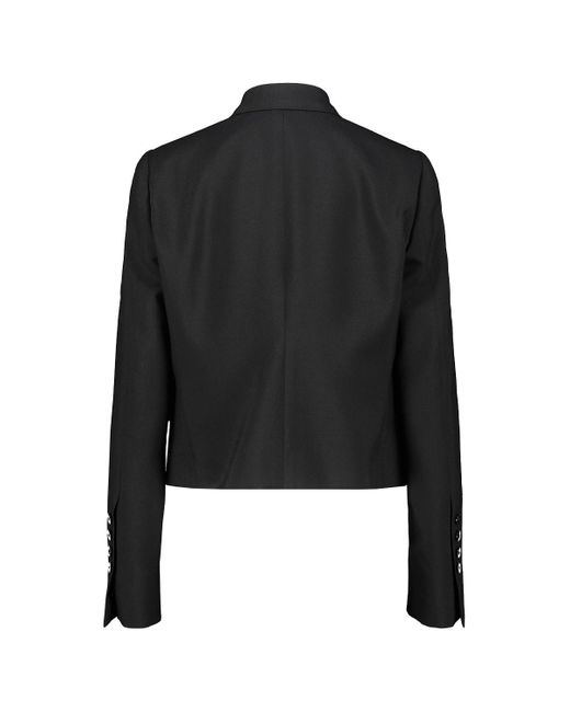 SAPIO Black N4C Cropped Double-Breasted Blazer