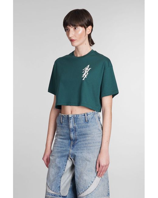 Amiri Tshirt In Green Cotton Lyst