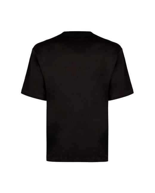 Dolce & Gabbana Black Logo Embroidery T-Shirt for men