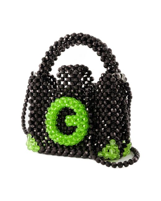 Germanier Black Beaded Bag