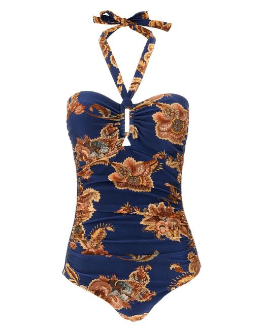 Zimmermann Blue Polyamide One-Piece Swimsuit Clothing