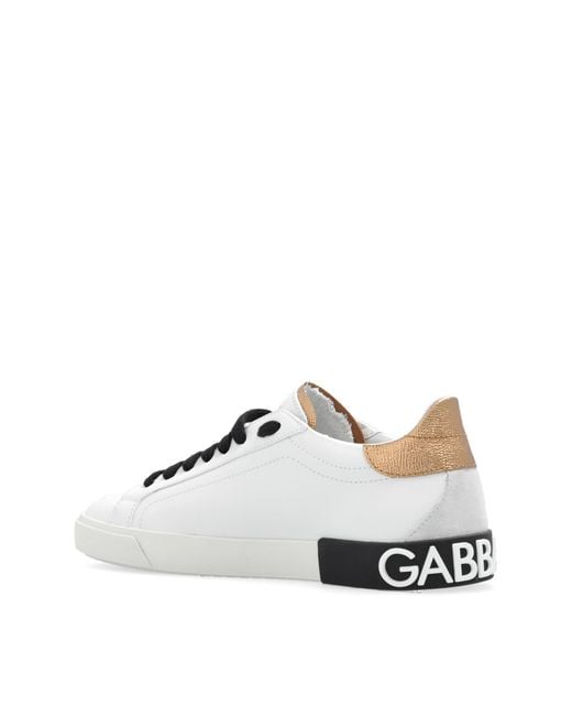Dolce & Gabbana White Portofino Low-Top Sneakers
