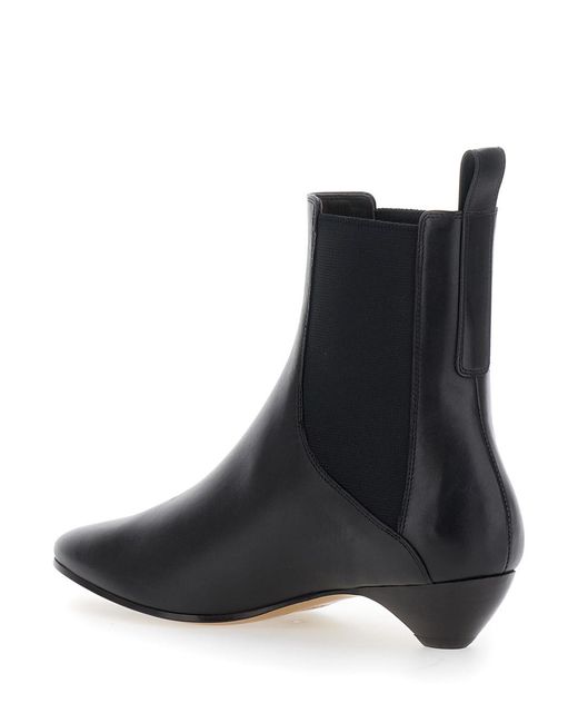 Le Monde Beryl Black Allegra Chelsea Ankle Boots With Elastic Panels