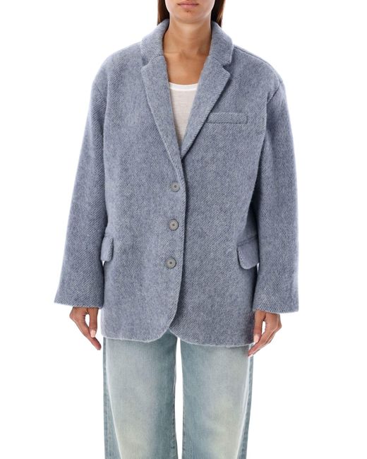 American Vintage Roly Short Coat in Blue | Lyst