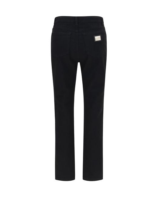 Dolce & Gabbana Black Five-Pocket Denim Jeans Cotton Trousers