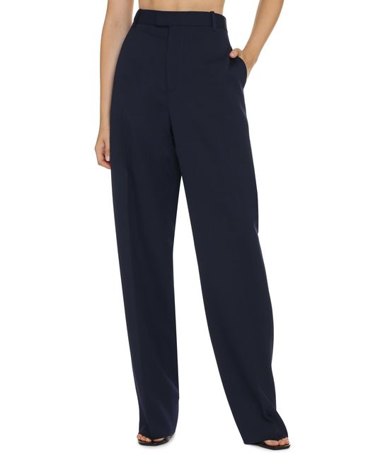 Bottega Veneta Blue Tailored Wool Trousers Cotton Trouser Suits