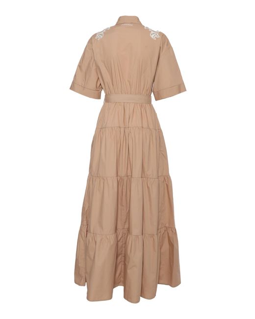 Ermanno Scervino Natural Dress With Lace