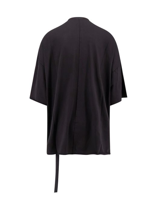 Rick Owens Black Organic Cotton Crew-Neck Maxi Print T-Shirt for men