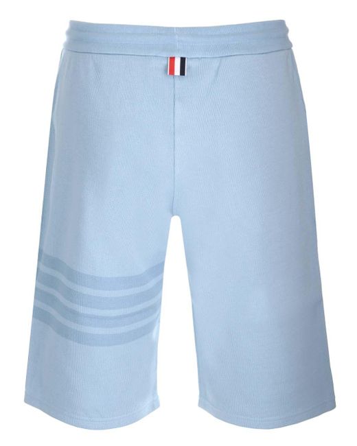 Thom Browne Blue 4-Bar Shorts for men
