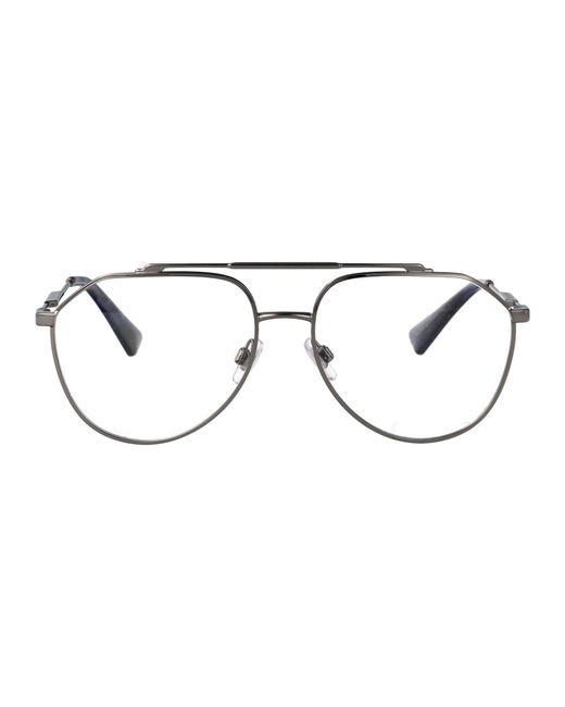 Dolce & Gabbana Multicolor Dolce & Gabbana Gunmetal Metal Glasses for men