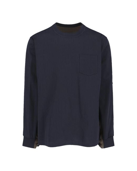 Sacai Blue T-Shirts And Polos Cotton for men