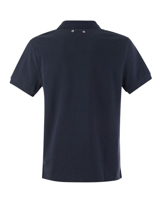 Vilebrequin Blue Organic Cotton Pique Polo Shirt for men