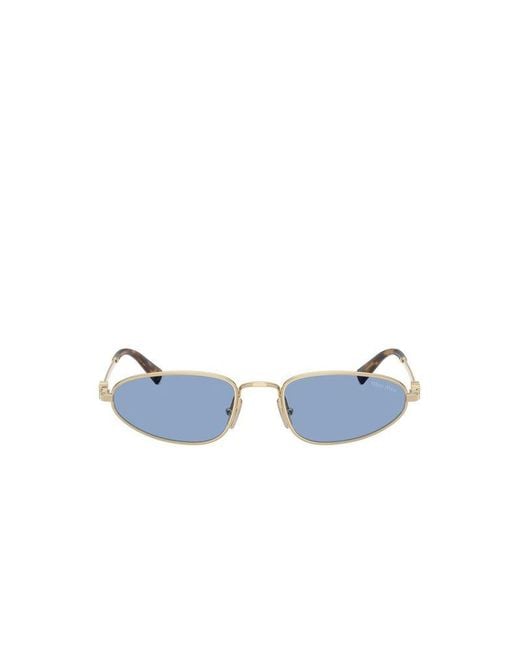 Miu Miu Blue Miu Sunglasses Metal Eyewear