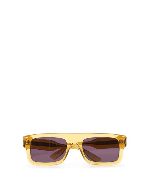 Gucci Multicolor Ochre Acetate Sunglasses for men