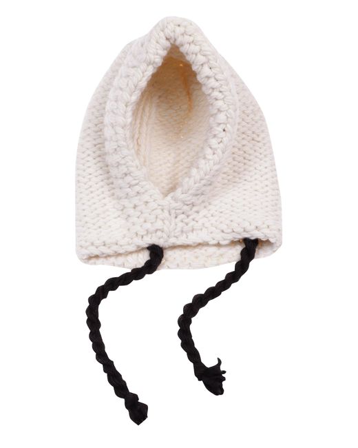 J.W. Anderson White Knitted Hood