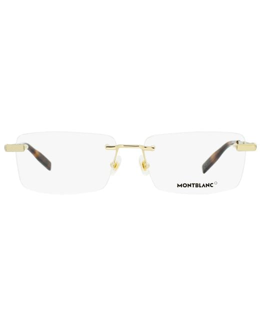 Montblanc Black Rimless Eyeglasses Mb0030O-Havana 59Mm 30 for men