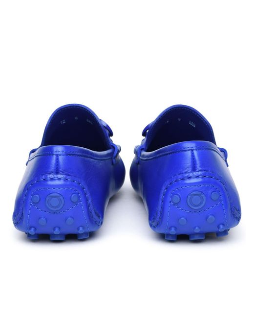 Ferragamo 'graceful' Blue Leather Loafers for men