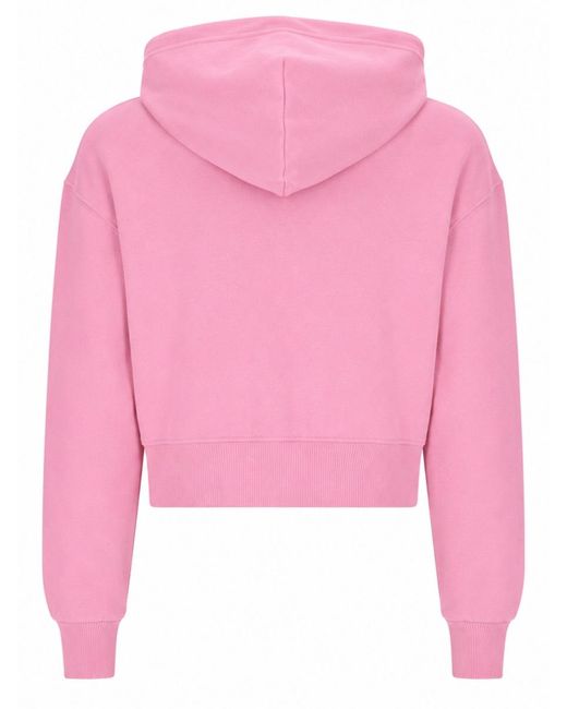 Versace Jeans Couture Pink Sweatshirt Cropped Cotton Sweatshirts
